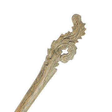 CrystalMood Handmade Wood Hair Stick Phoenix Plumes Lignum-vitae